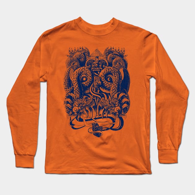 Tlaloc Long Sleeve T-Shirt by qetza